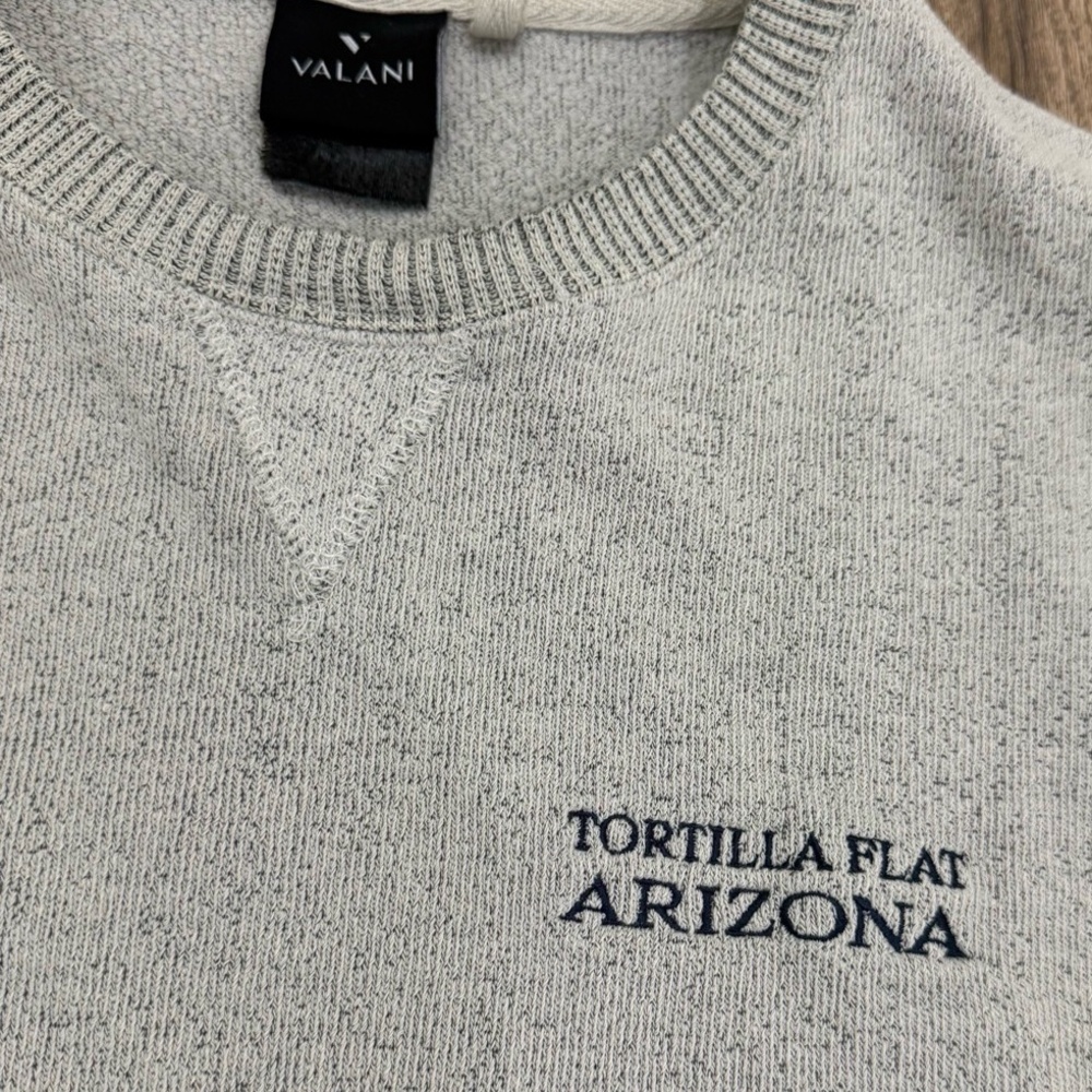 Vintage Tortilla Flat Sweatshirt Men's  XL‎ Grey  Crew Neck Embroidered
